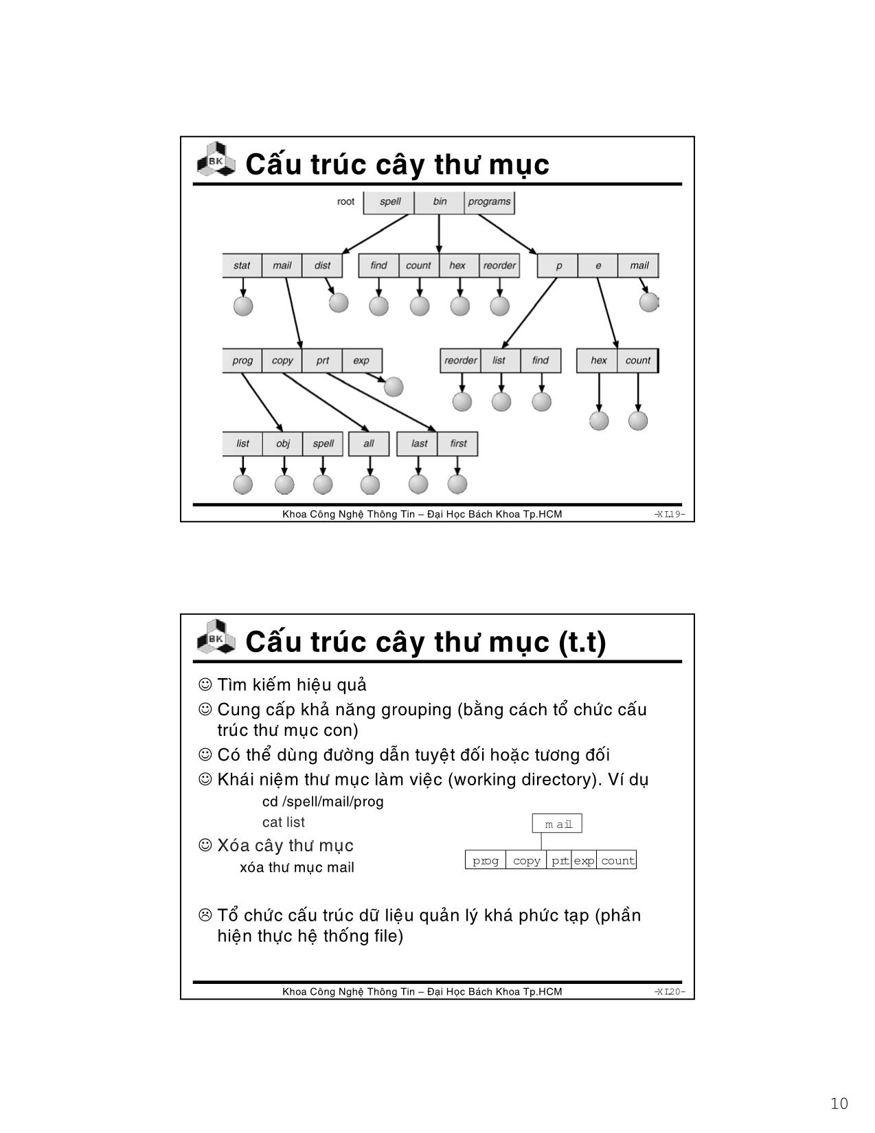 Bài giảng Hệ điều hành - Chương 8: File. System interface - Lê Ngọc Minh trang 10