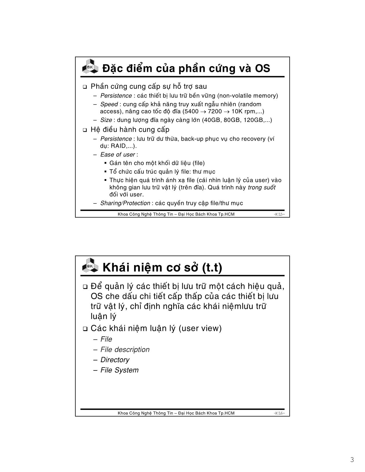 Bài giảng Hệ điều hành - Chương 8: File. System interface - Lê Ngọc Minh trang 3