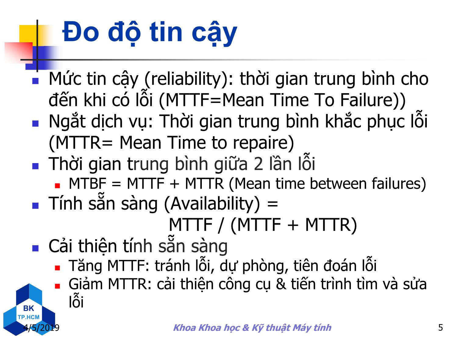 Bài giảng Kiến trúc máy tính - Chương 6: Hệ thống lưu trữ và các thiết bị xuất/nhập khác trang 5