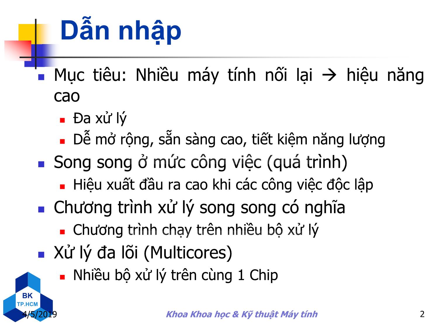 Bài giảng Kiến trúc máy tính - Chương 7: Đa lõi, đa xử lý và máy tính cụm trang 2