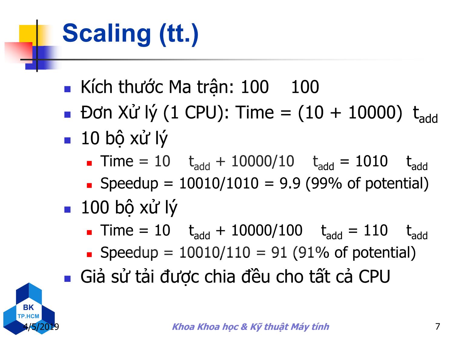 Bài giảng Kiến trúc máy tính - Chương 7: Đa lõi, đa xử lý và máy tính cụm trang 7