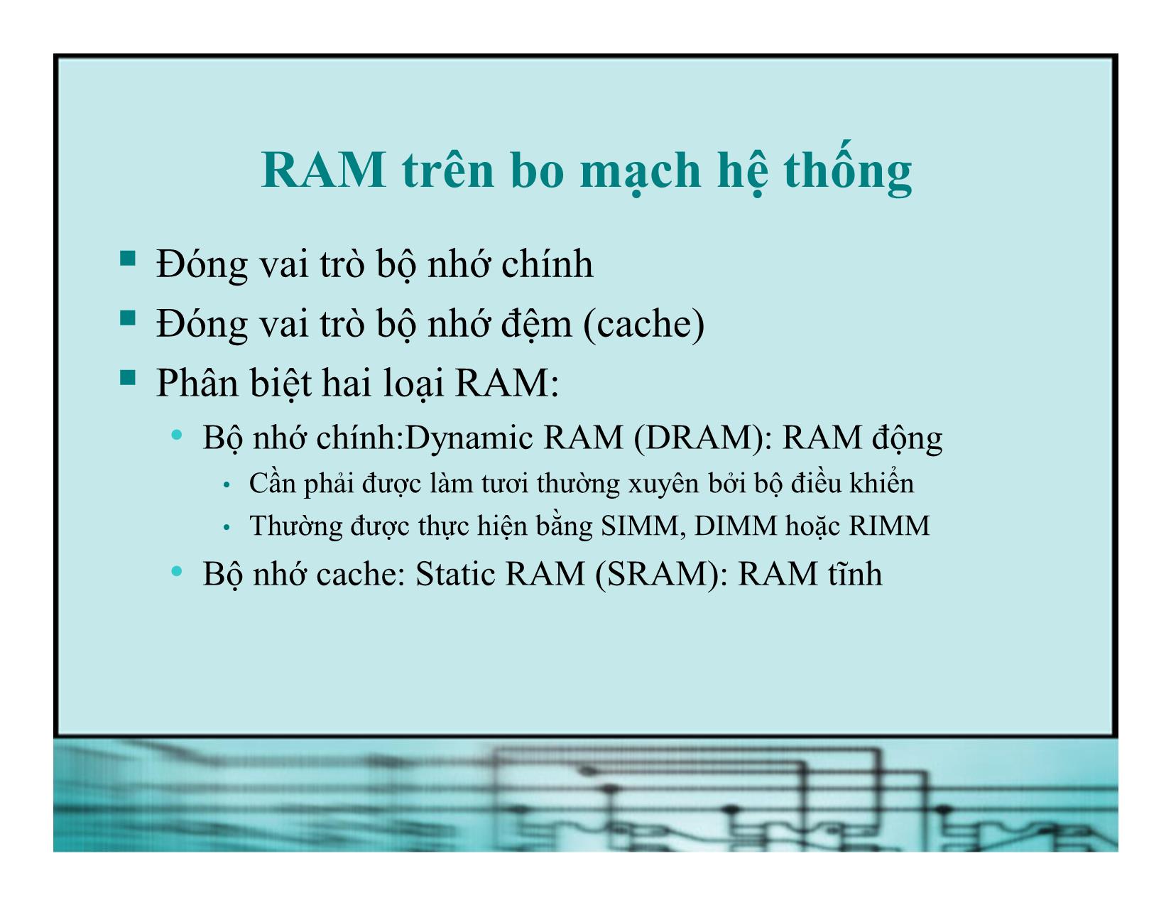 Bài giảng Kiến trúc máy tính - Chương 4: Tổ chức bộ nhớ của PC trang 6