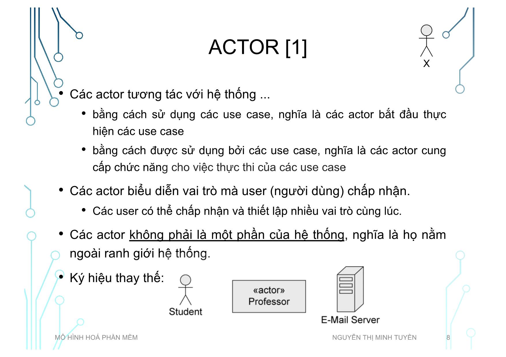 Bài giảng Mô hình hoá phần mềm - Tuần 2: Use case diagram - Nguyễn Thị Minh Tuyền trang 8