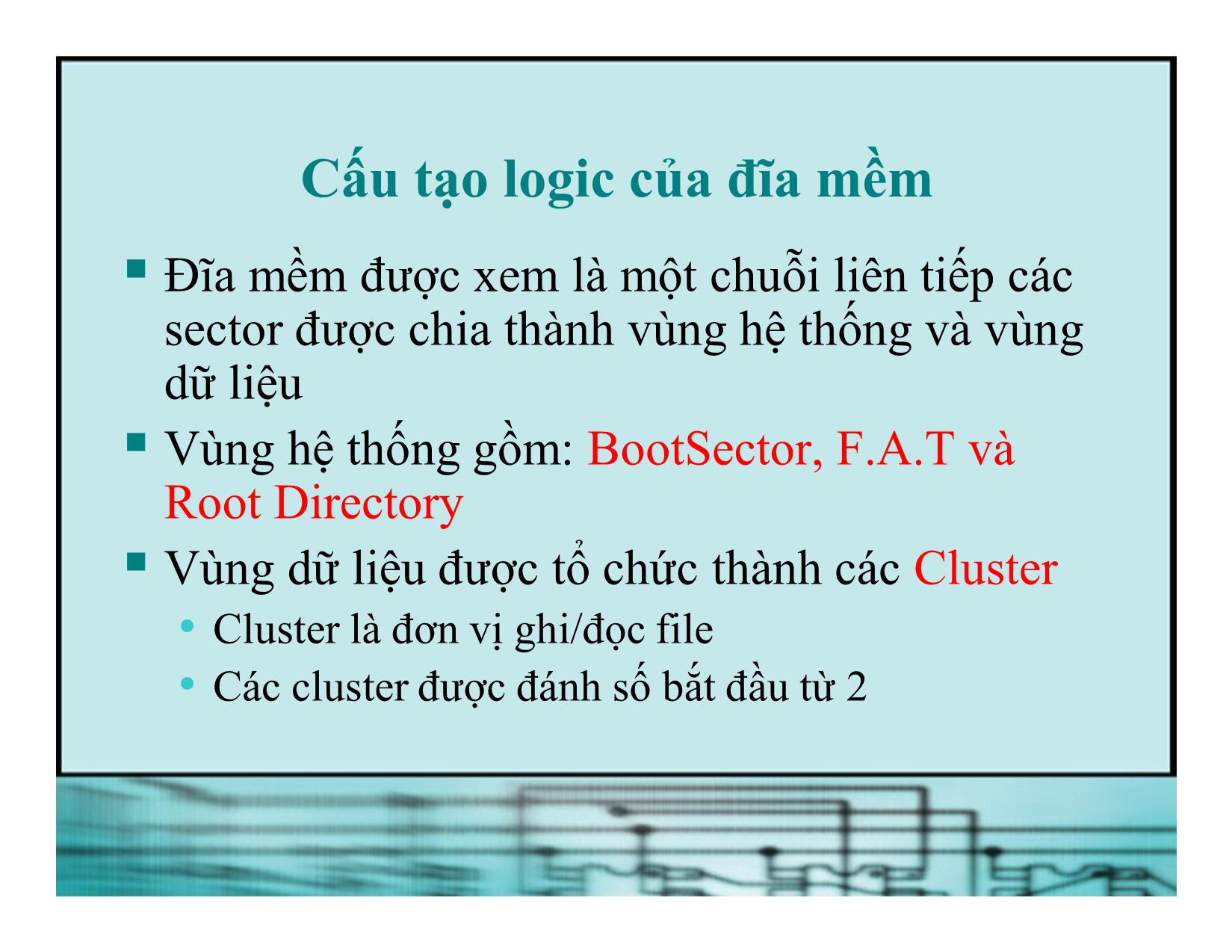 Bài giảng Kiến trúc máy tính - Chương 5: Đĩa và ổ đĩa mềm trang 10