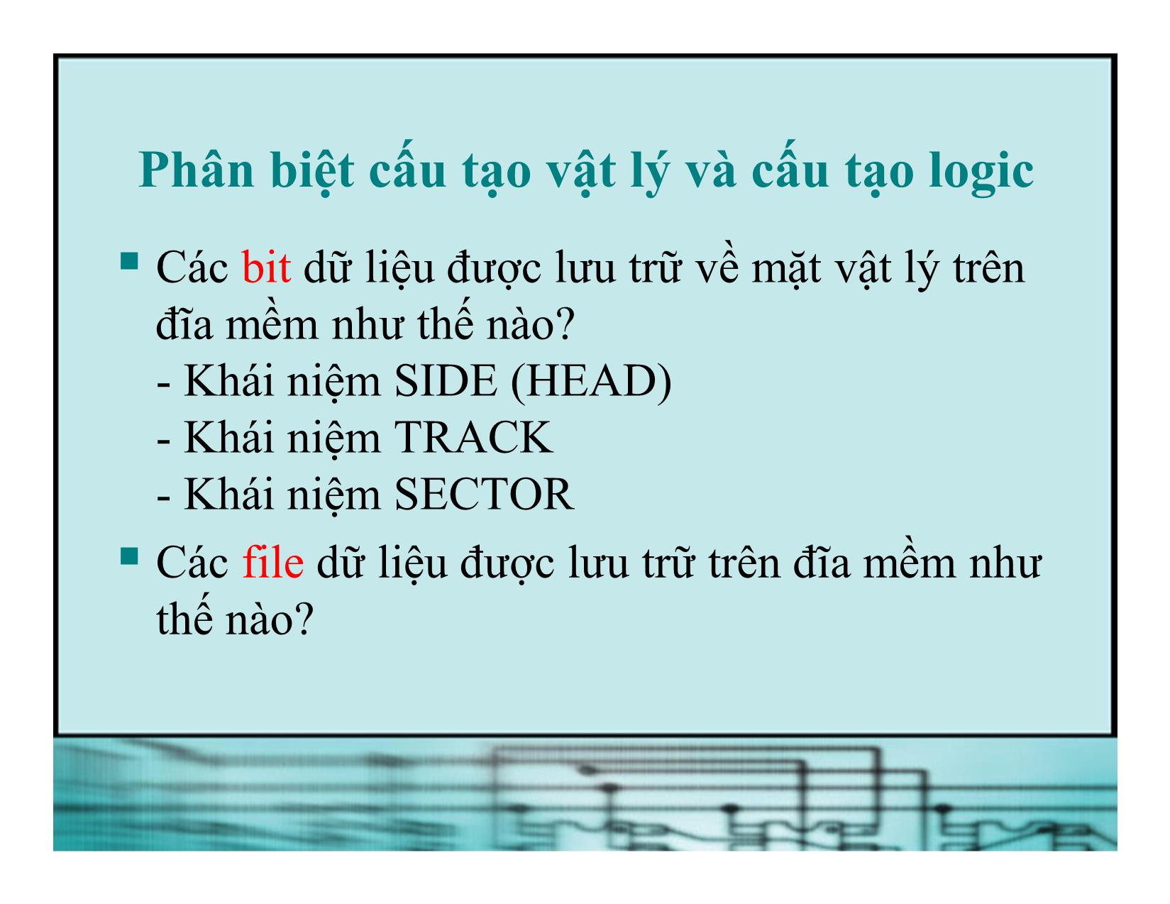 Bài giảng Kiến trúc máy tính - Chương 5: Đĩa và ổ đĩa mềm trang 3