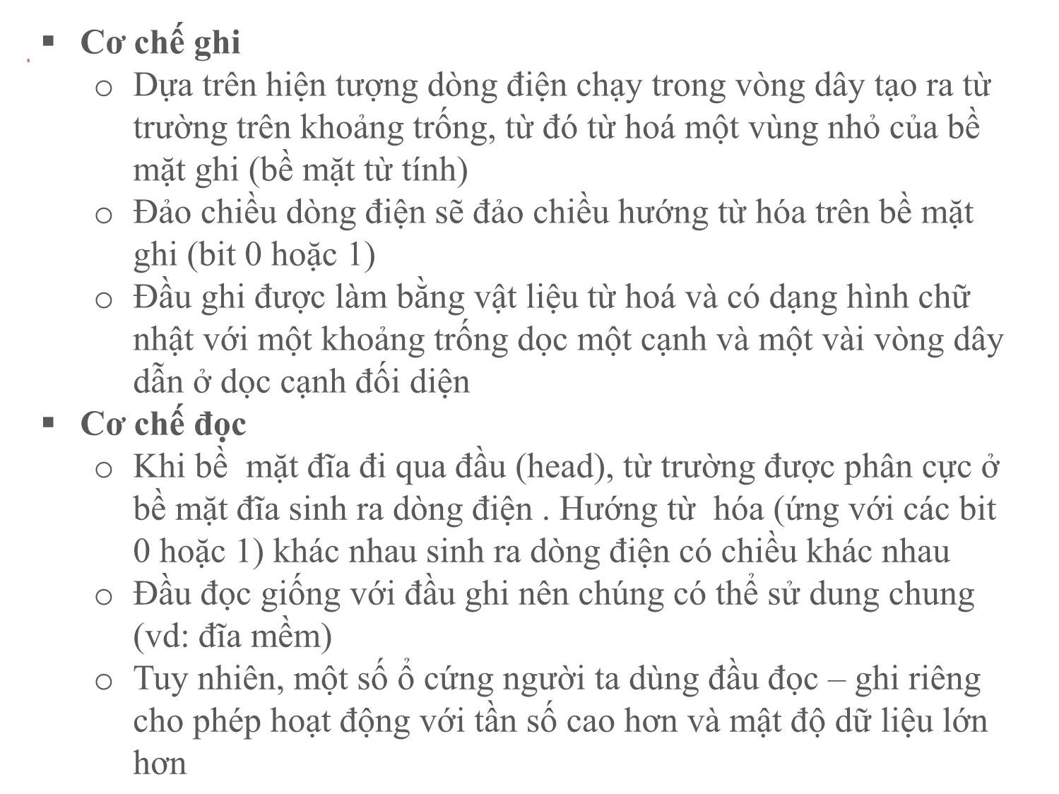 Bài giảng Kiến trúc máy tính - Chương 6: Bộ nhớ ngoài - Nguyễn Thị Phương trang 6