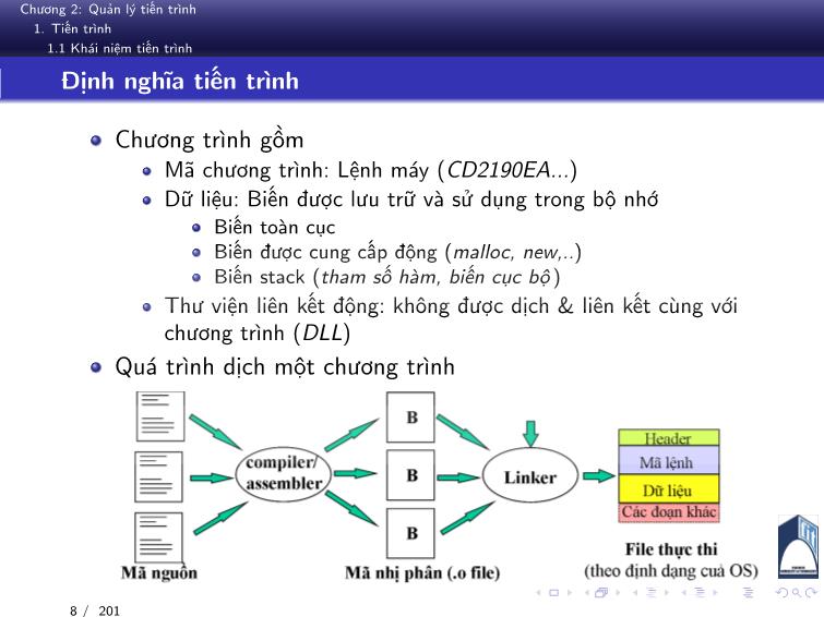 Bài giảng Hệ điều hành - Chương 2: Quản lý tiến trình - Phan Đăng Hải trang 9