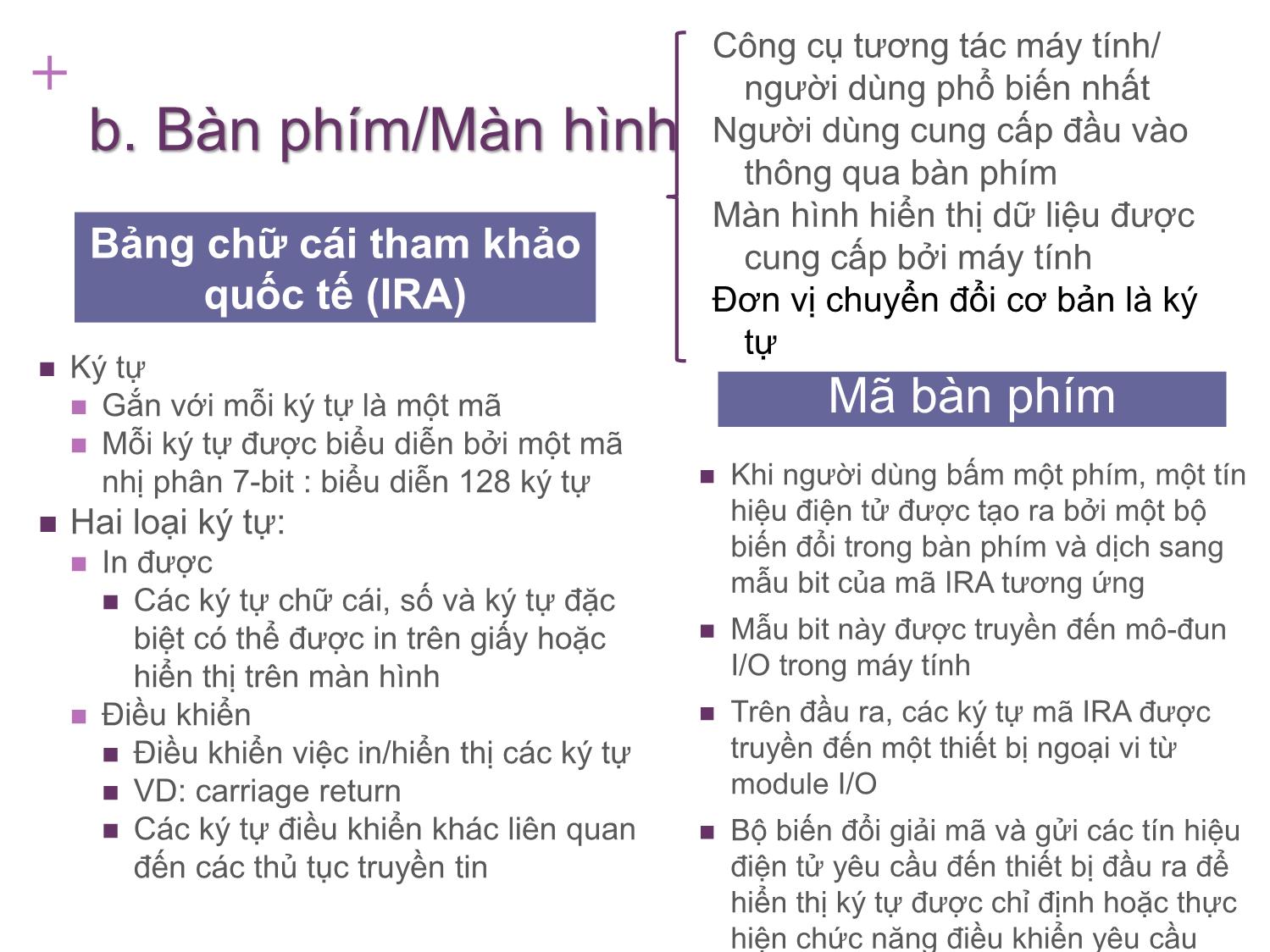 Bài giảng Kiến trúc máy tính - Chương 7: Thiết bị ngoại vi - Nguyễn Thị Phương trang 7