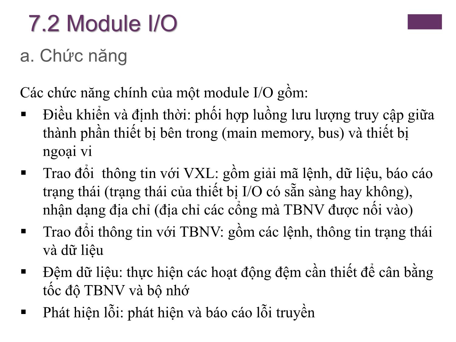 Bài giảng Kiến trúc máy tính - Chương 7: Thiết bị ngoại vi - Nguyễn Thị Phương trang 8