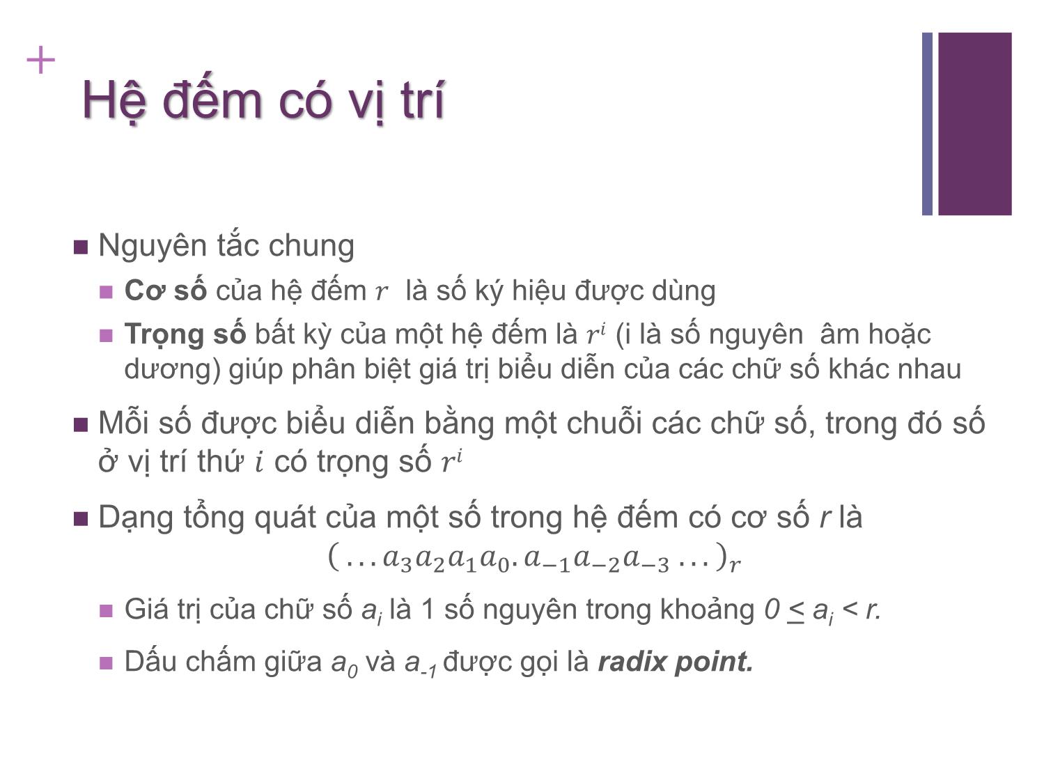 Bài giảng Kiến trúc máy tính - Chương 8: Hệ đếm - Nguyễn Thị Phương trang 4