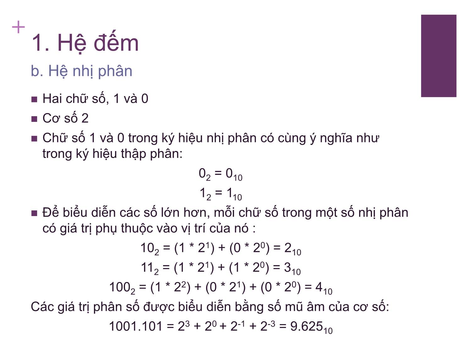 Bài giảng Kiến trúc máy tính - Chương 8: Hệ đếm - Nguyễn Thị Phương trang 7