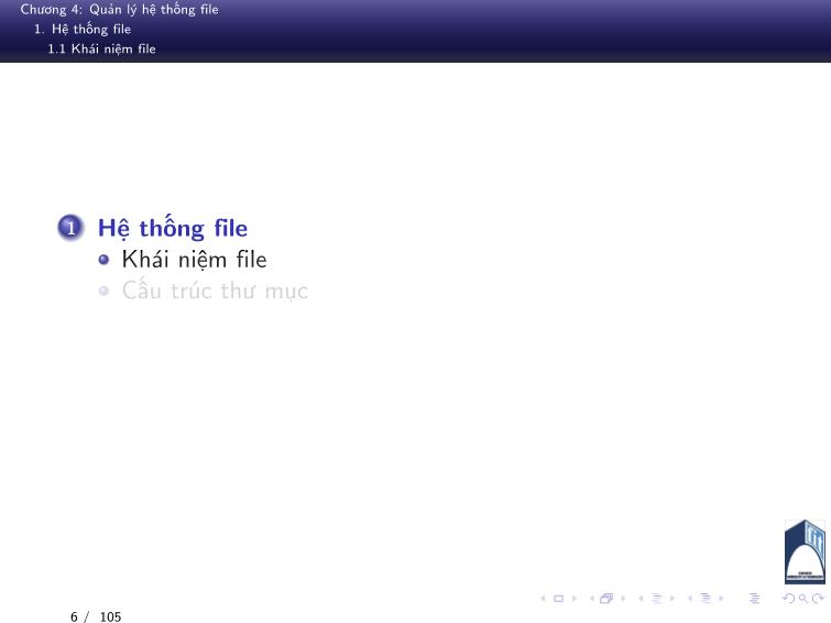 Bài giảng Hệ điều hành - Chương 4: Quản lý hệ thống file - Phan Đăng Hải trang 10