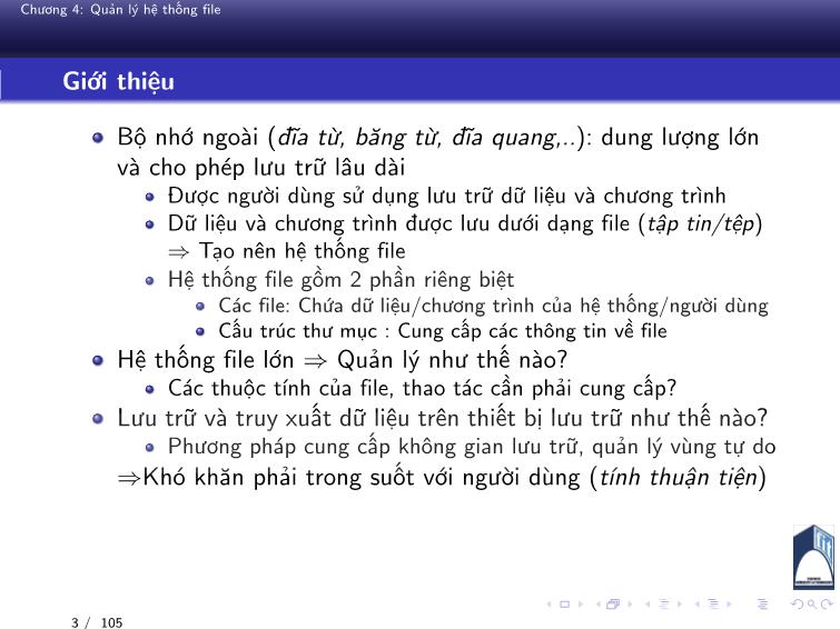 Bài giảng Hệ điều hành - Chương 4: Quản lý hệ thống file - Phan Đăng Hải trang 5