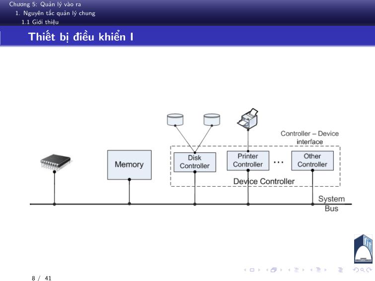 Bài giảng Hệ điều hành - Chương 5: Quản lý vào ra - Phan Đăng Hải trang 8
