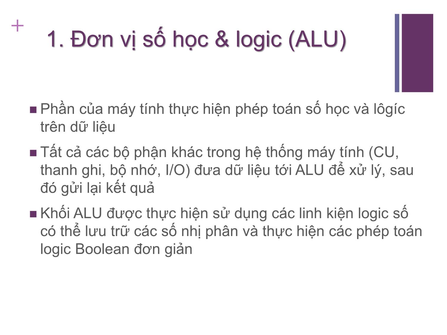 Bài giảng Kiến trúc máy tính - Chương 9: Bộ xử lý số học - Nguyễn Thị Phương trang 3