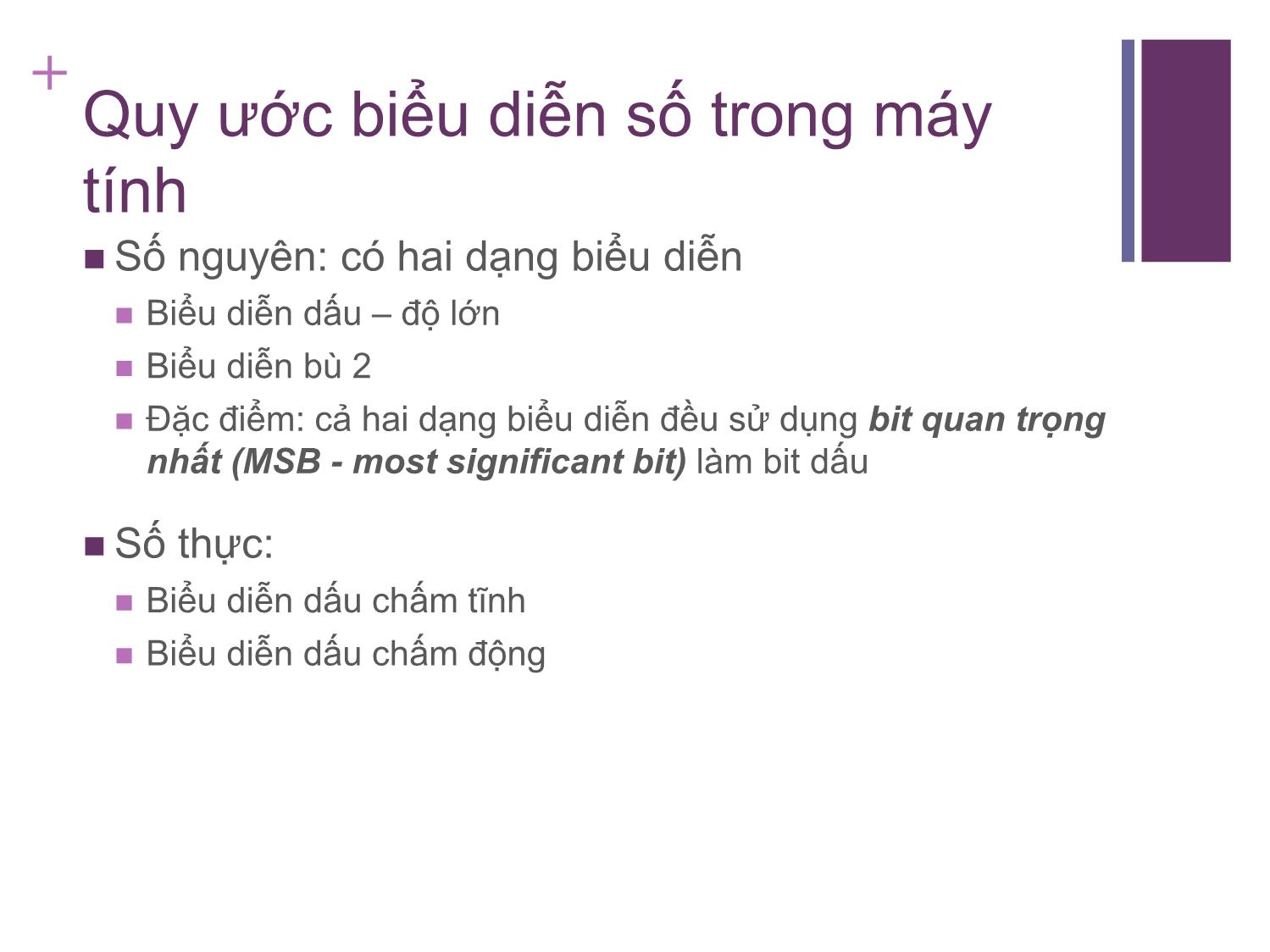 Bài giảng Kiến trúc máy tính - Chương 9: Bộ xử lý số học - Nguyễn Thị Phương trang 6