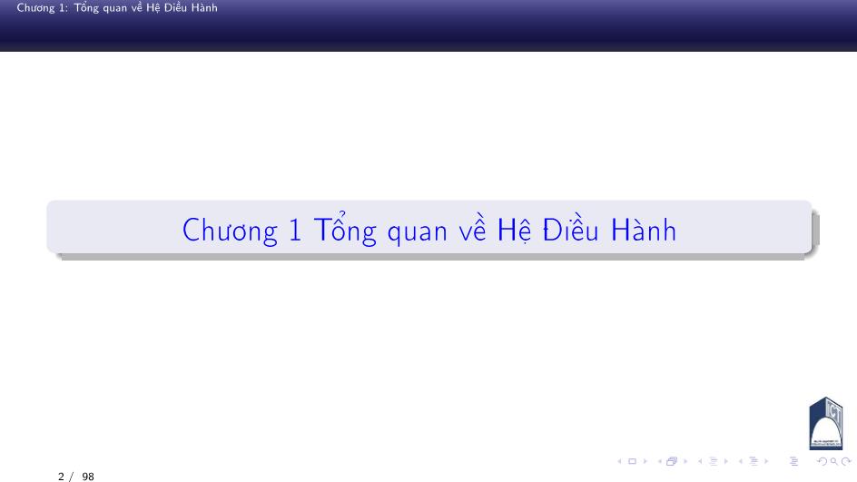 Bài giảng Nguyên lý hệ điều hành - Chương 1: Tổng quan về hệ điều hành - Phan Đăng Hải trang 2