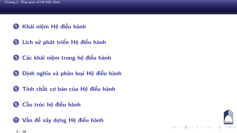 Bài giảng Nguyên lý hệ điều hành - Chương 1: Tổng quan về hệ điều hành - Phan Đăng Hải trang 3