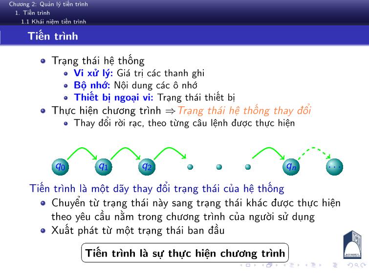 Bài giảng Nguyên lý hệ điều hành - Chương 2: Quản lý tiến trình - Phan Đăng Hải trang 10