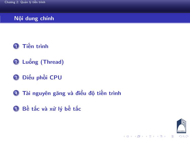 Bài giảng Nguyên lý hệ điều hành - Chương 2: Quản lý tiến trình - Phan Đăng Hải trang 4