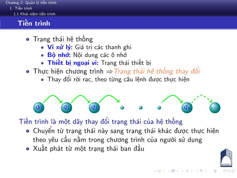 Bài giảng Nguyên lý hệ điều hành - Chương 2: Quản lý tiến trình - Phan Đăng Hải trang 9