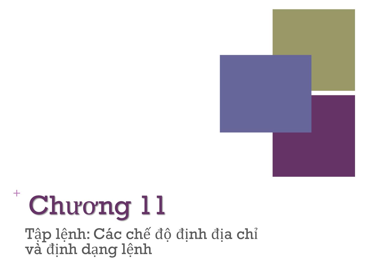 Bài giảng Kiến trúc máy tính - Chương 11: Tập lệnh các chế độ định địa chỉ và định dạng lệnh - Nguyễn Thị Phương trang 2