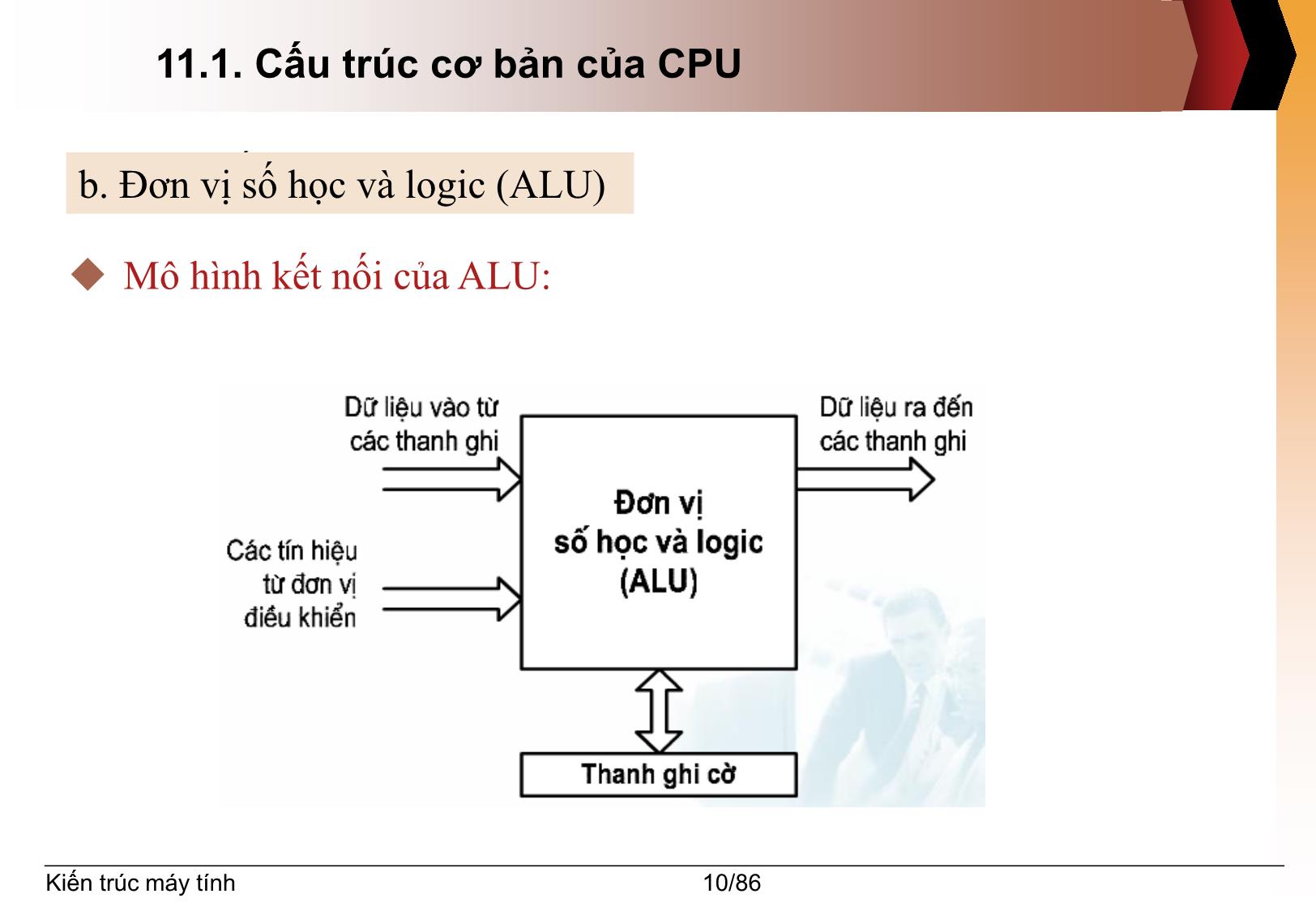 Bài giảng Kiến trúc máy tính - Chương 11: Bộ xử lý trung tâm - Nguyễn Thị Phương trang 10