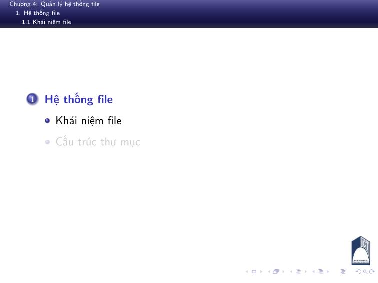 Bài giảng Nguyên lý hệ điều hành - Chương 4: Quản lý hệ thống file - Phan Đăng Hải trang 10