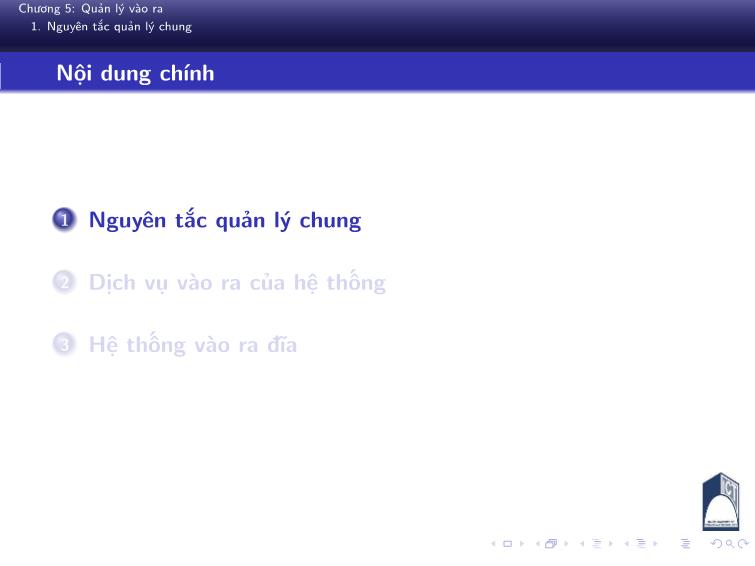 Bài giảng Nguyên lý hệ điều hành - Chương 5: Quản lý vào ra - Phan Đăng Hải trang 5