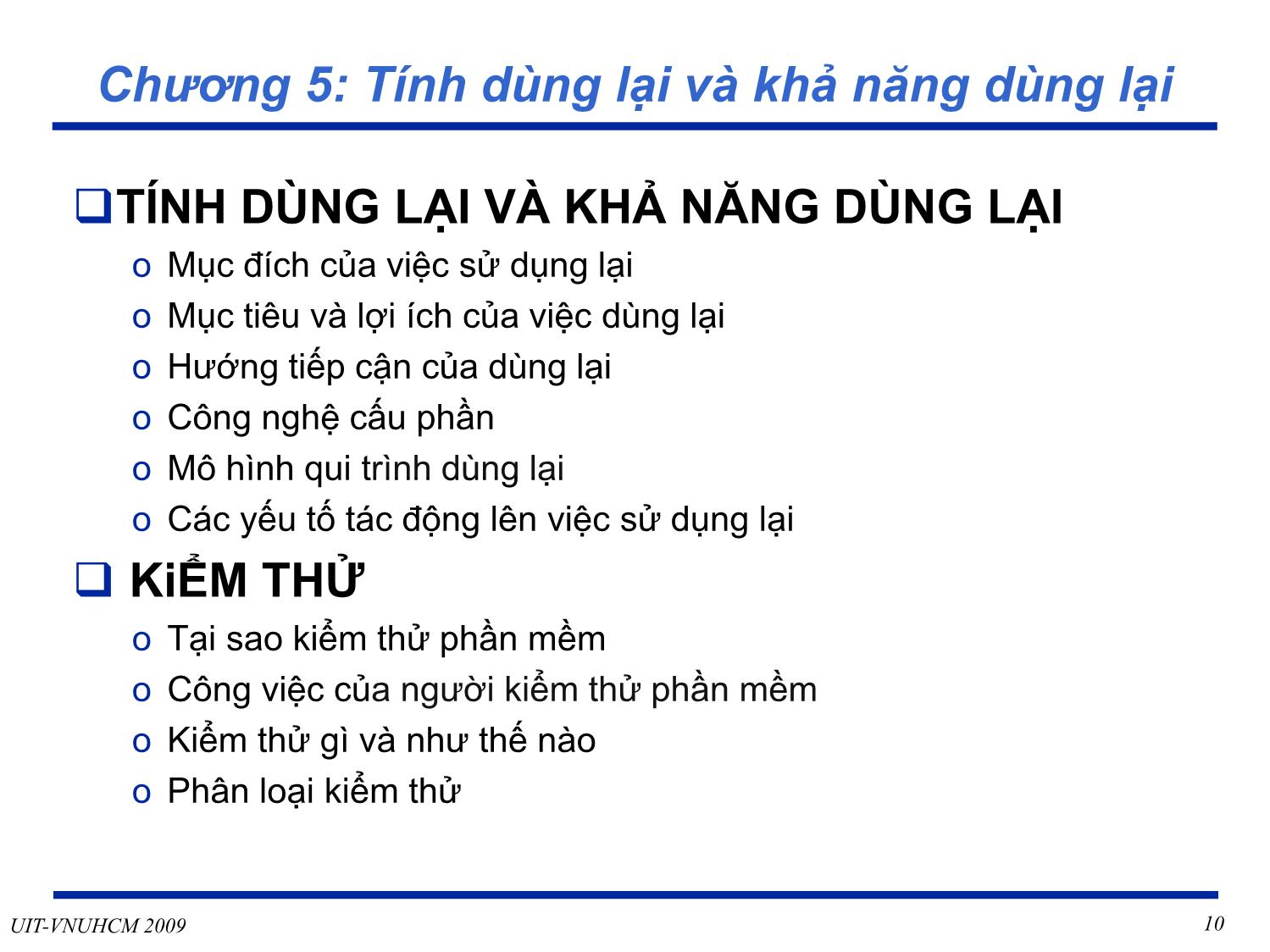 Bài giảng Phát triển vận hành bảo trì phần mềm - Giới thiệu môn học - Nguyễn Thị Thanh Trúc trang 10