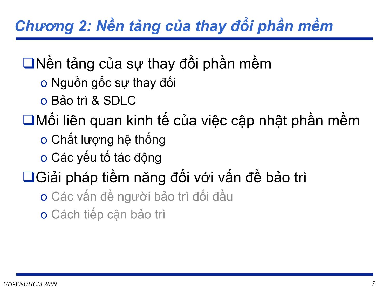 Bài giảng Phát triển vận hành bảo trì phần mềm - Giới thiệu môn học - Nguyễn Thị Thanh Trúc trang 7
