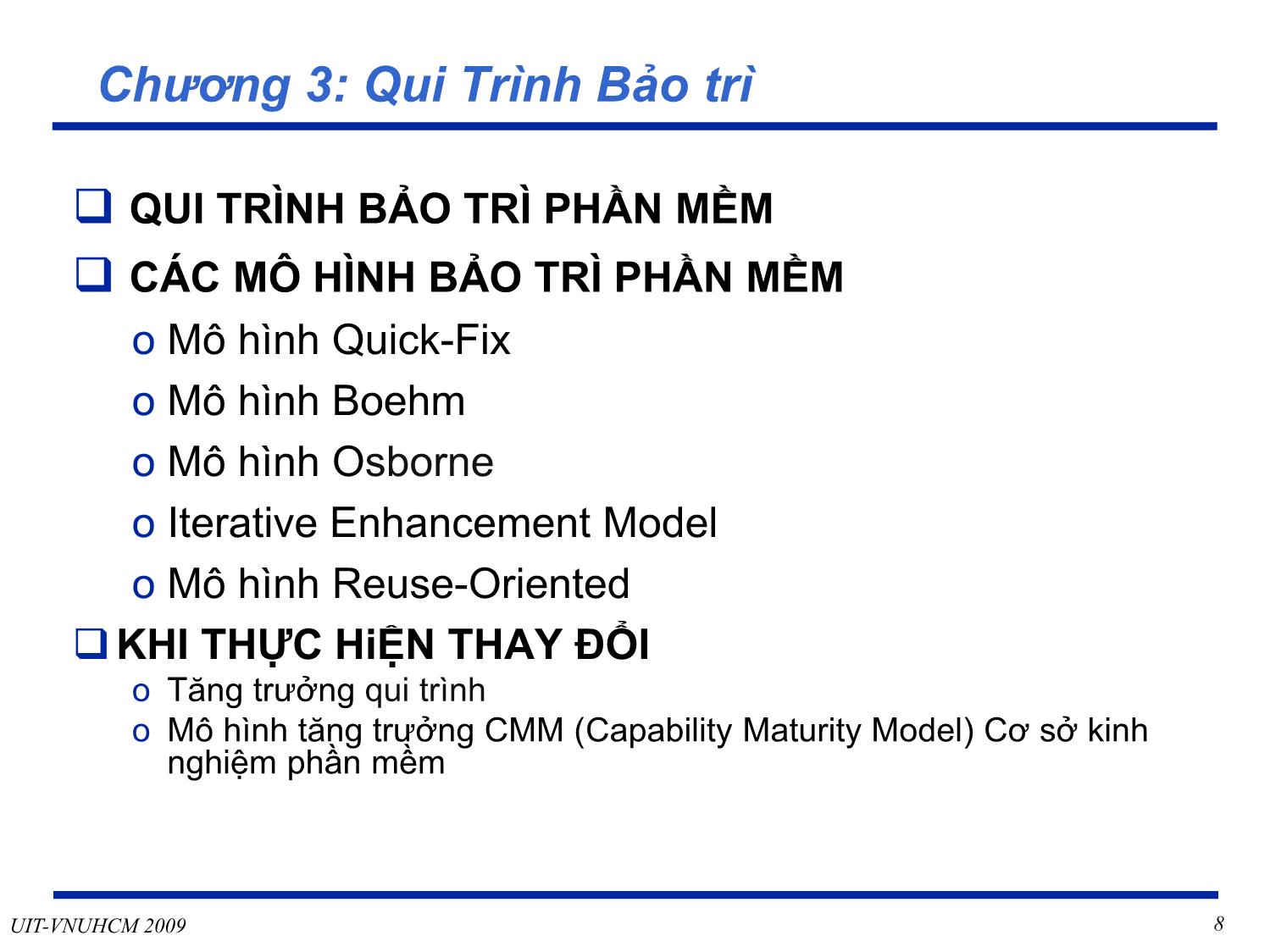 Bài giảng Phát triển vận hành bảo trì phần mềm - Giới thiệu môn học - Nguyễn Thị Thanh Trúc trang 8