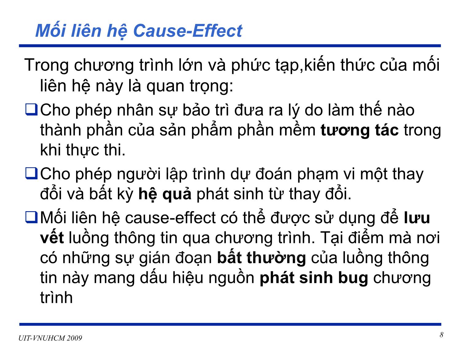 Bài giảng Phát triển vận hành bảo trì phần mềm - Chương 4: Các tác vụ yêu cầu bảo trì - Nguyễn Thị Thanh Trúc trang 8