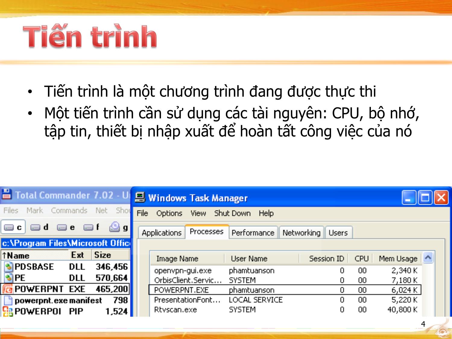 Bài giảng Hệ điều hành - Quản lý tiến trình trang 4