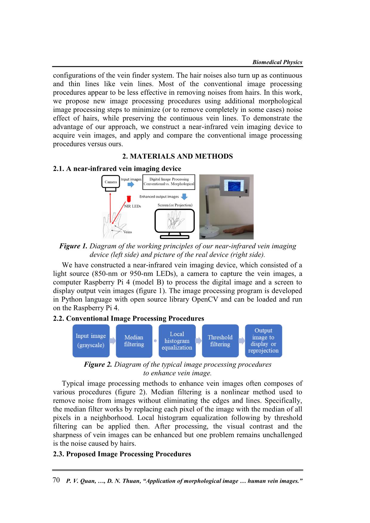 Application of morphological image processing to remove hair noises while enhancing patterns of near-Infrared human vein images trang 2