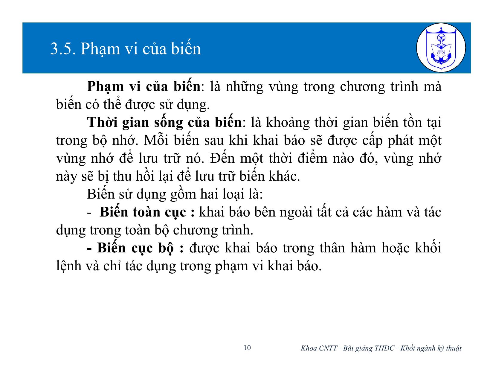 Bài giảng Kiến trúc máy tính (Phần 2) - Chương 3: Hàm và tổ chức chương trình - Nguyễn Văn Huy trang 10