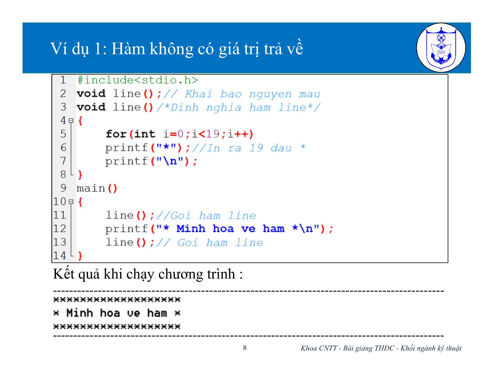 Bài giảng Kiến trúc máy tính (Phần 2) - Chương 3: Hàm và tổ chức chương trình - Nguyễn Văn Huy trang 8