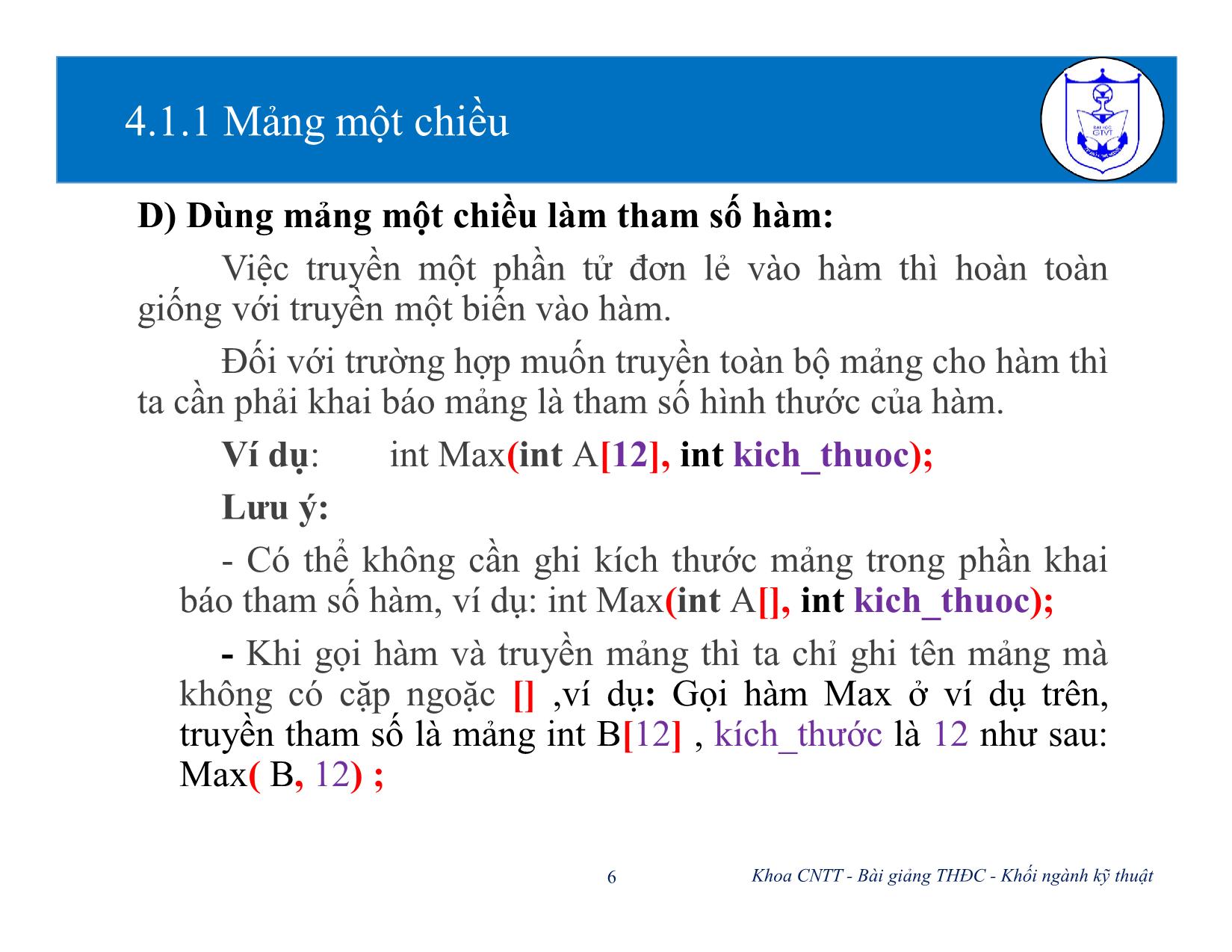 Bài giảng Kiến trúc máy tính (Phần 2) - Chương 4: Mảng và chuỗi - Nguyễn Văn Huy trang 6