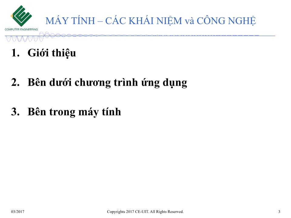 Bài giảng Kiến trúc máy tính - Tuần 1: Máy tính các khái niệm và công nghệ trang 3