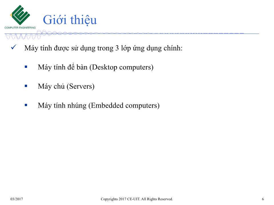 Bài giảng Kiến trúc máy tính - Tuần 1: Máy tính các khái niệm và công nghệ trang 6