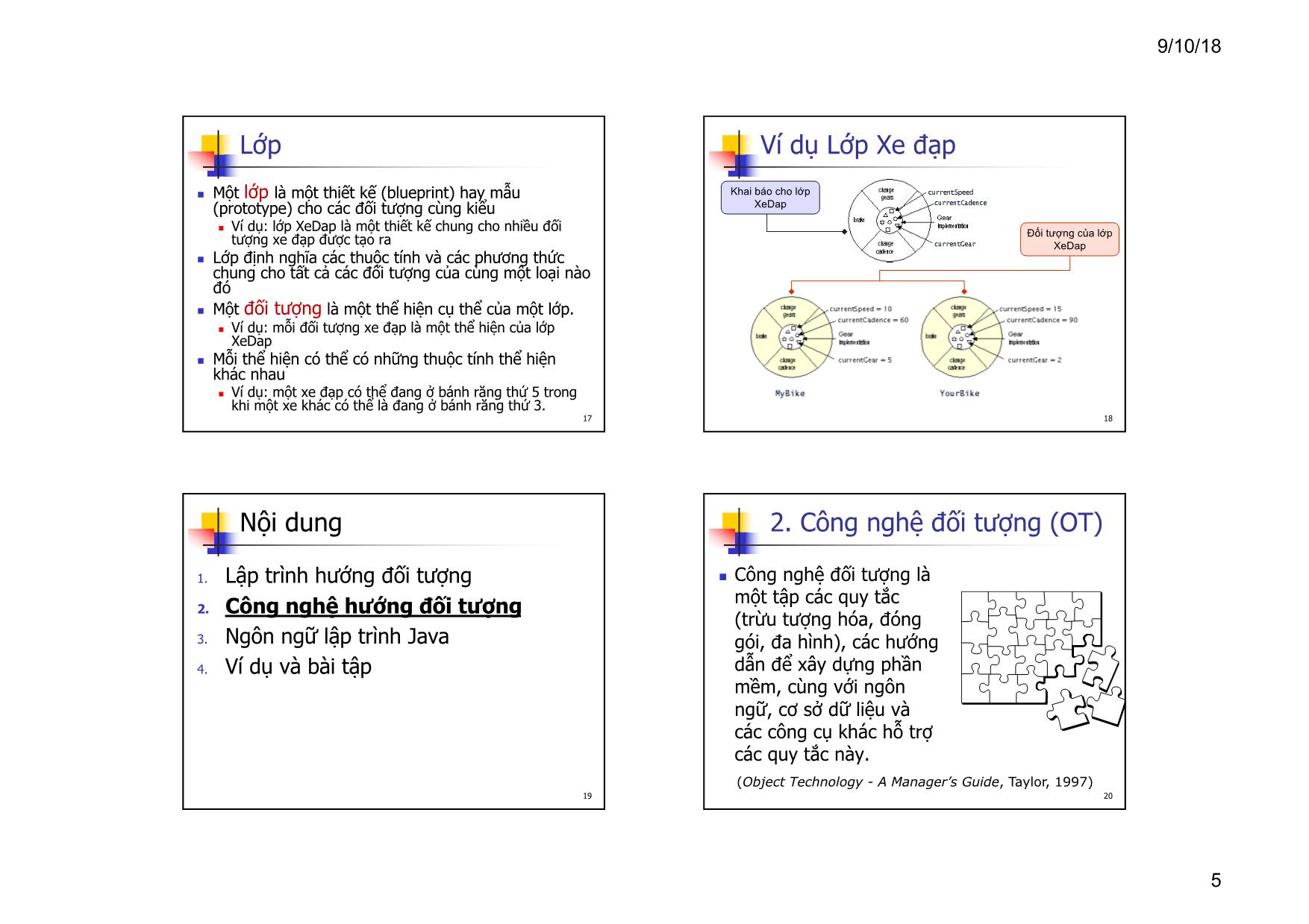 Bài giảng Lập trình hướng đối tượng - Chương 1: Tổng quan về OOP trang 5