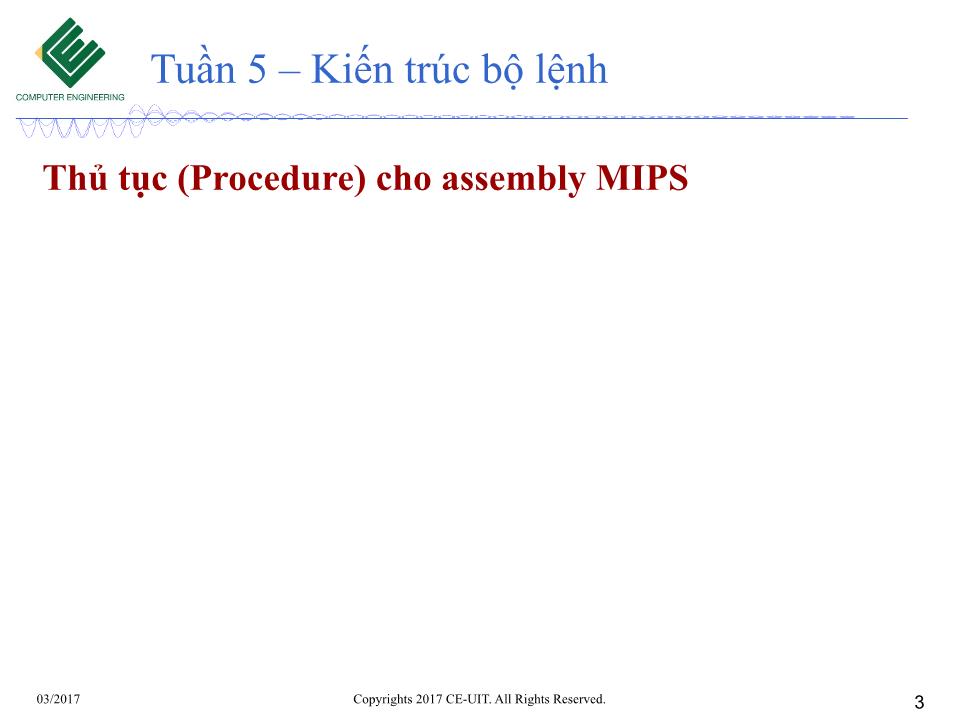 Bài giảng Kiến trúc máy tính - Tuần 5: Kiến trúc bộ lệnh (Tiếp theo) trang 3