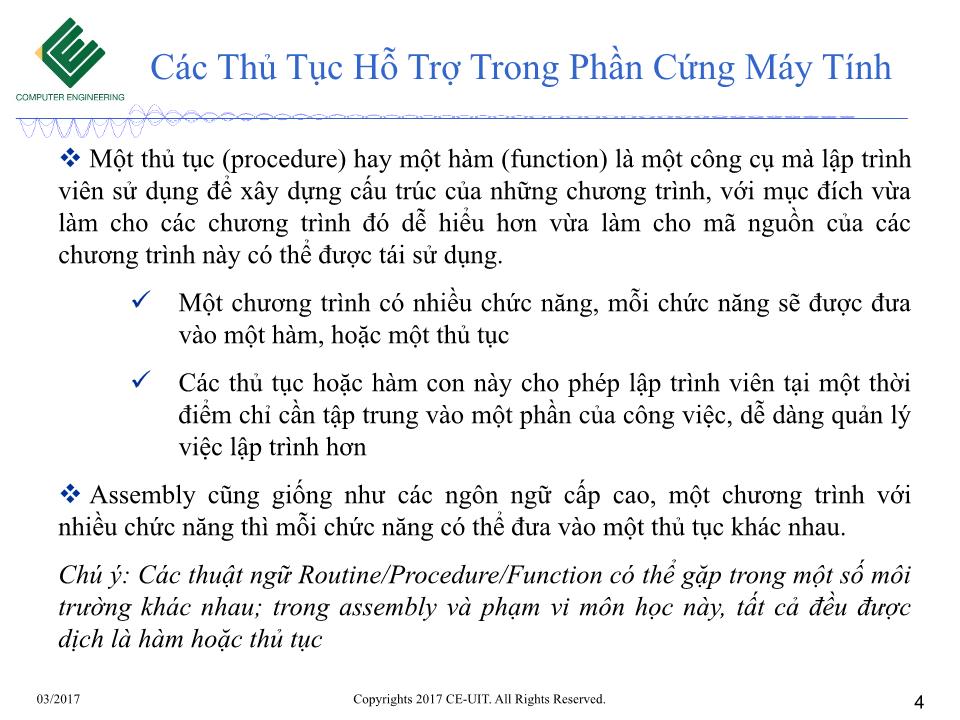 Bài giảng Kiến trúc máy tính - Tuần 5: Kiến trúc bộ lệnh (Tiếp theo) trang 4