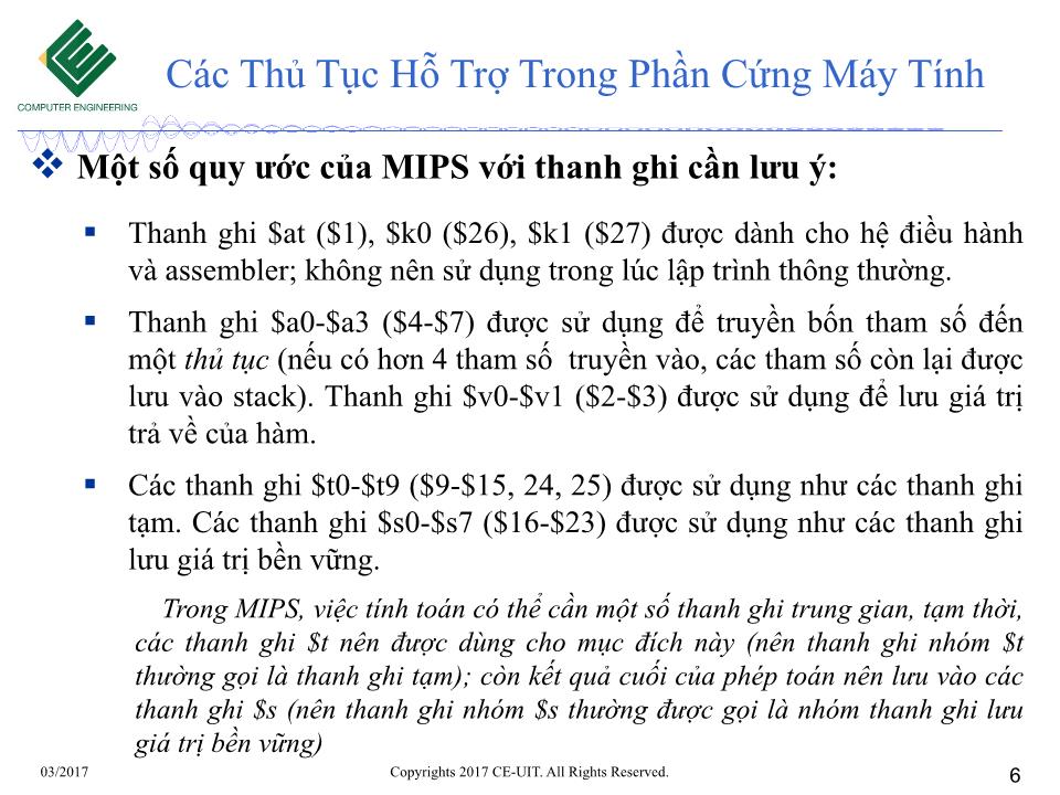 Bài giảng Kiến trúc máy tính - Tuần 5: Kiến trúc bộ lệnh (Tiếp theo) trang 6