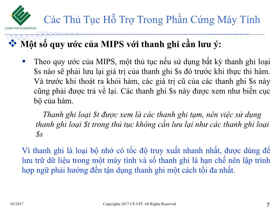 Bài giảng Kiến trúc máy tính - Tuần 5: Kiến trúc bộ lệnh (Tiếp theo) trang 7