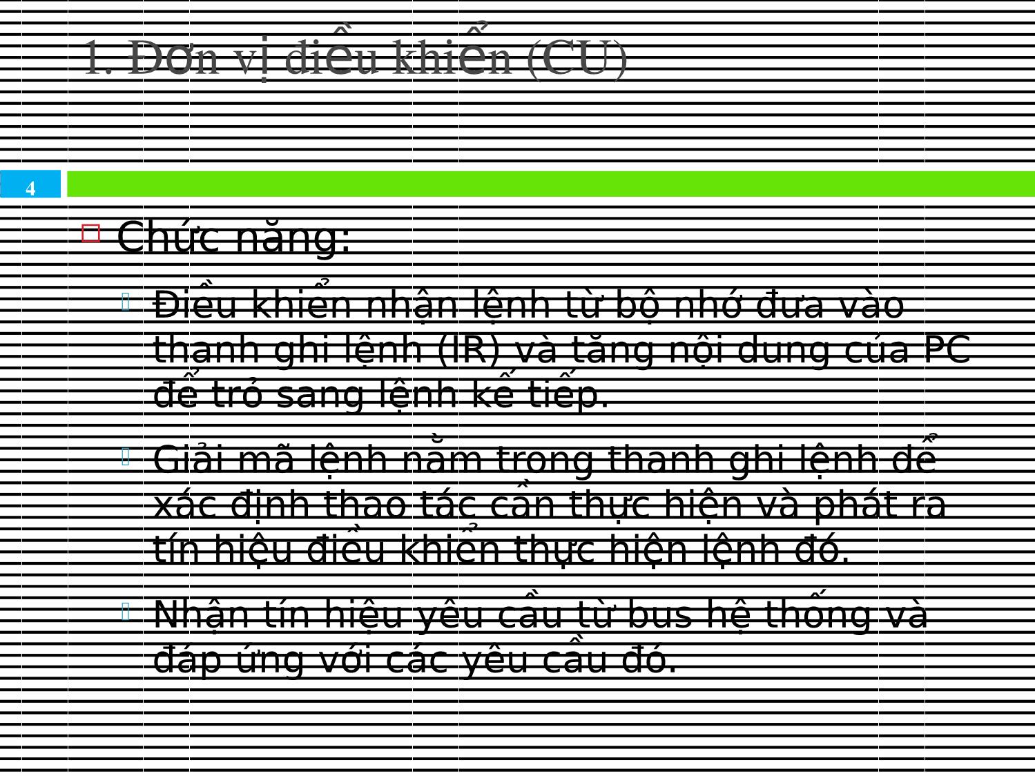 Bài giảng Kiến trúc máy tính & Hợp ngữ - Chương 5: Bộ xử lý trung tâm (CPU) trang 4