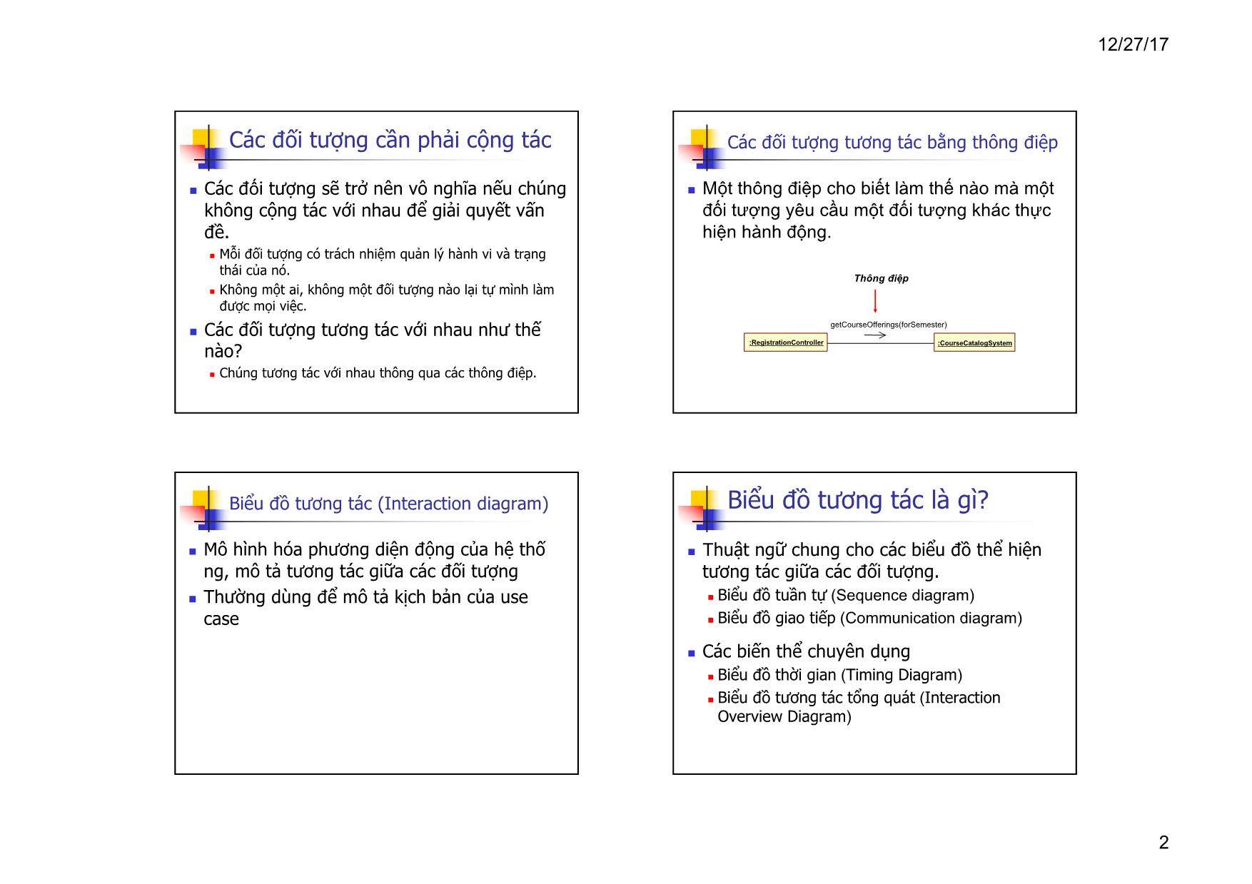 Bài giảng Lập trình hướng đối tượng - Chương 11: Biểu đồ tương tác trang 2