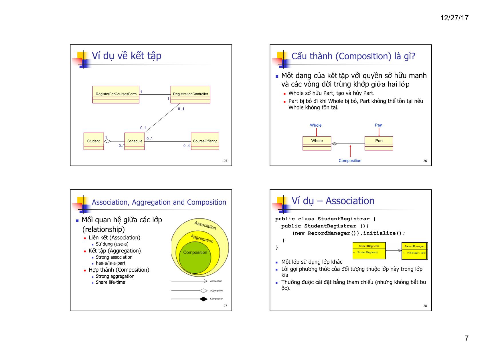 Bài giảng Lập trình hướng đối tượng - Chương 12: Biểu đồ lớp trang 7