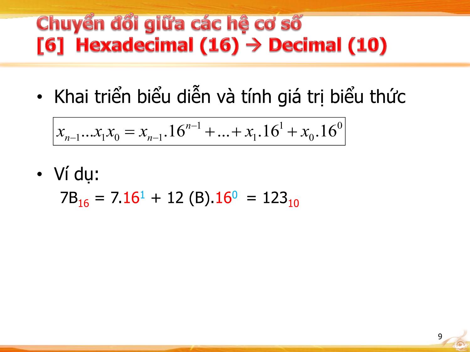 Bài giảng Kiến trúc máy tính - Chương: Biểu diễn số nguyên trang 9