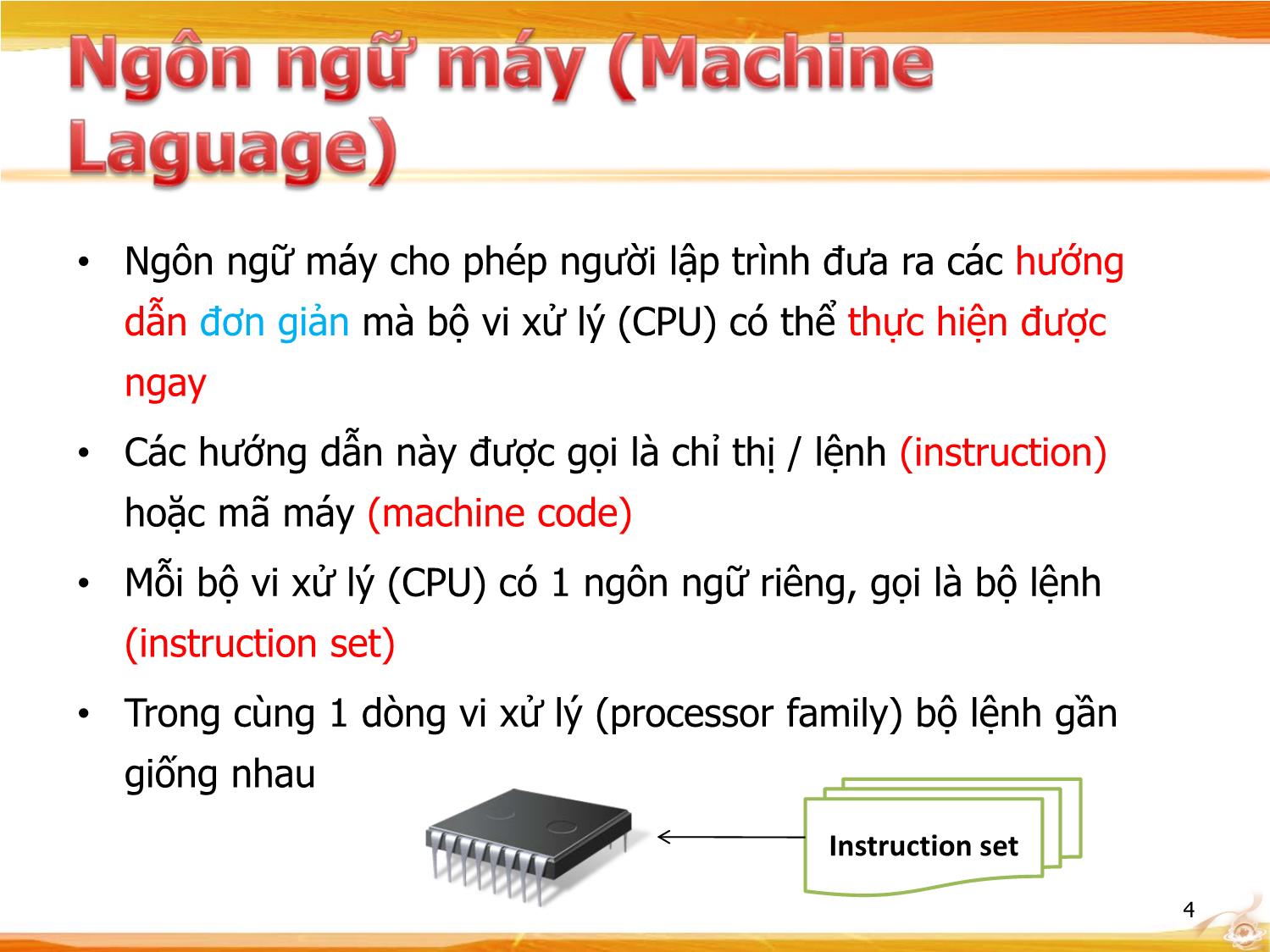 Bài giảng Kiến trúc máy tính - Chương: Giới thiệu hợp ngữ trang 4